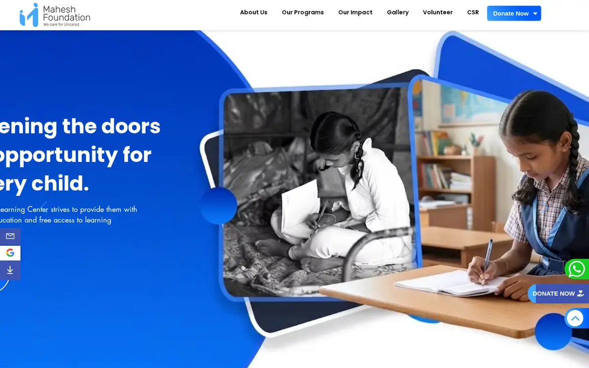 Mahesh Foundation desktop website - Mahesh Foundation – Digital Website Experience - Subscriptions Community Mahesh Foundation desktop website - Mahesh Foundation – Digital Website Experience - Subscriptions Community